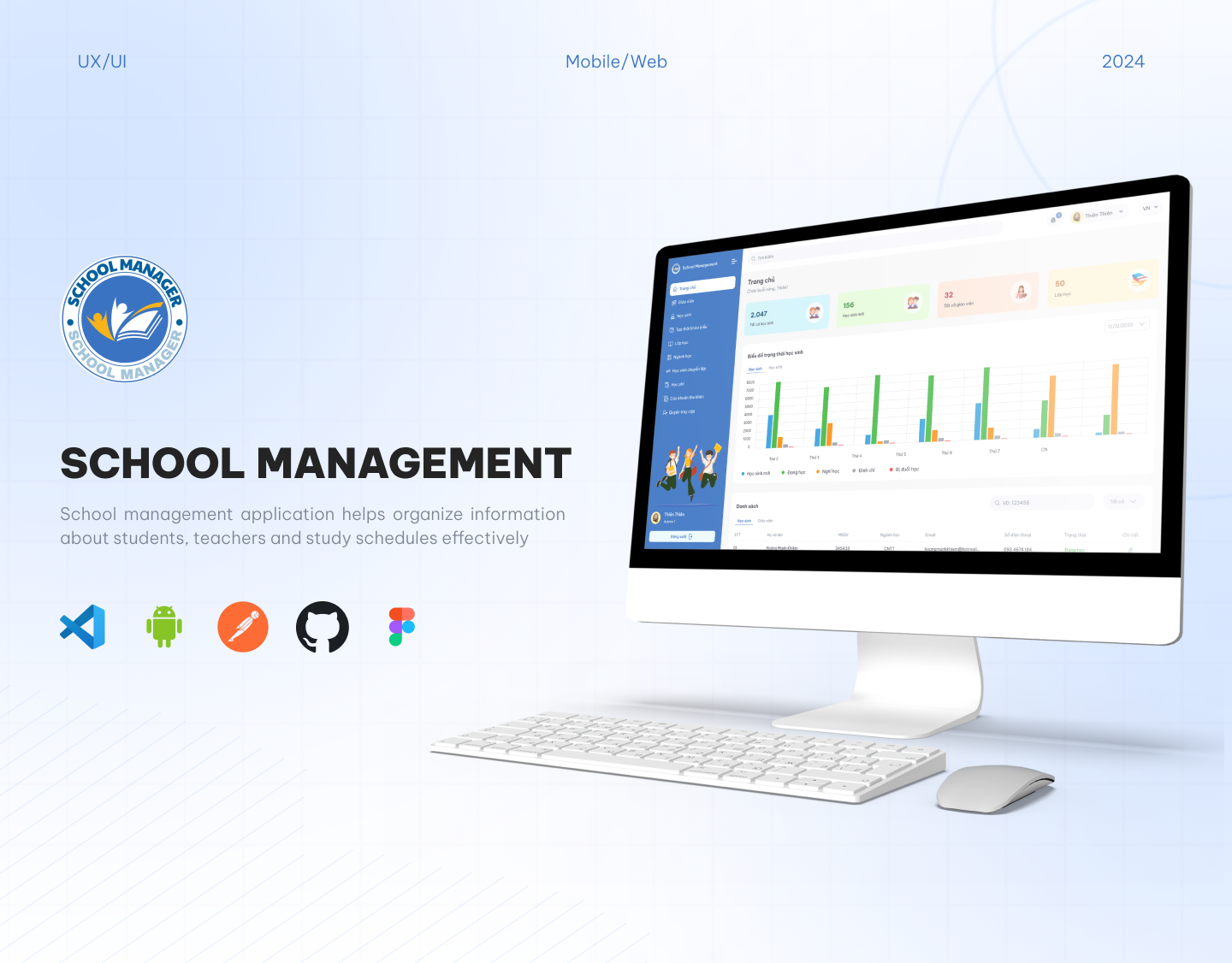 APP/WEB quản lý học phí trường học